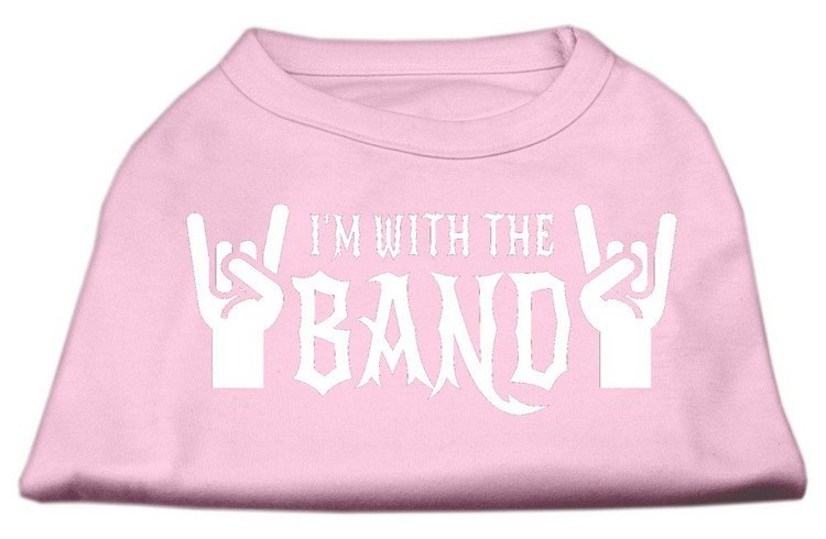 With the Band Screen Print Shirt Light Pink Med